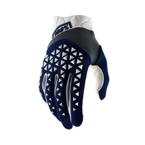 100% - AIRMATIC GLOVE - NAVY STEELE WHITE