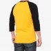 100% - SHIRT - ESSENTIAL 3/4 SLEEVE TEE GOLDENROD