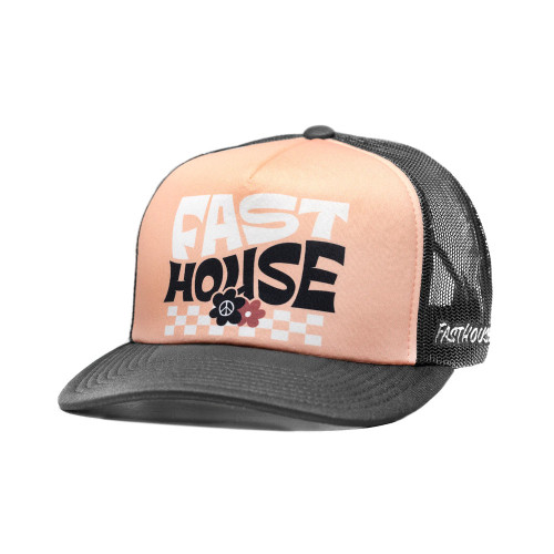 FASTHOUSE - HAT - FLOURISH HAT PEACH BLACK