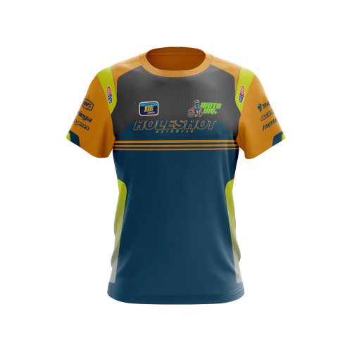 HOLESHOT - KEMAMAN KMX V2 JERSEY 2022 ORANGE BLUE